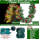 [ 2 Pack Timer 8 Modes 9 Ft 100 LED Prelit Christmas Garland Lights ] - Brand New