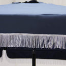 Blissun 9' Outdoor Patio Umbrella, Crank, Tilt, Push Button, B07MYT56XP - Blue - Like New