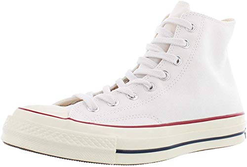 CONVERSE MEN'S TAYLOR CHUCK 70 HI, SIZE MEN'S 5 WOMEN'S 7, WHITE/GARNET/EGRET - Like New