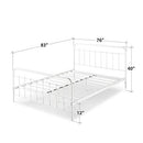 ZINUS FLORENCE FULL METAL PANEL BED FRAME NO BOX SPRING NEEDED - WHITE KING - Like New