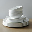 Stone Lain Quinn Bone China 12-Piece Dinnerware Set, White - Like New