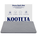 KOOTETA STONE BATH MAT, DIATOMACEOUS EARTH SHOWER MAT, (23.5X15" SEMICIRCULAR) - Like New