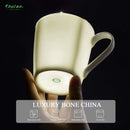 CHULAN BONE CHINA DINNERWARE SET OVER 45% BONE CONTENT OCTAGON - WHITE/GOLD - Like New