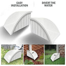 SMASENER Rain Gutter Downspout Splash Blocks, 2 Pack, Sturdy Splash Blocks White - Like New