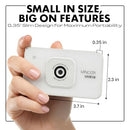 MINOLTA 48MP DIGITAL CAMERA - 4K ULTRA SLIM HD VIDEO, MNS10-W (WHITE) - Like New
