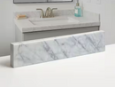 NTQ ETYI 21 IN. ENGINEERED STONE VANITY SIDESPLASH - CARRARA WHITE - Like New