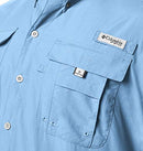 COLUMBIA MEN'S BAHAMA II SHORT SLEEVE SHIRT - SIZE: MEN XL - LIGHT BLUE - Brand New