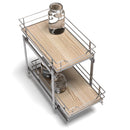 Home Zone Living Pull Out Kitchen Cabinet Organizer with 2 Tiers of Storage - Like New