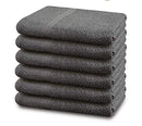 SIMPLY LOFTY 100% COTTON BATH TOWELS SET 24"X46" (6 PACK) - CHARCOAL GREY - Like New