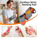 DEMOCE CORDLESS HEATED WRIST BRACE WITH RED LIGHT THERAPY, WRIST MASSAGER - GRAY - Like New