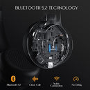 EKSA Wireless Headset Bluetooth 5.2 Headset Noise Cancelling Microphone - Black - Like New