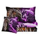Sleepwish Wolf & Dragon Comforter Sets 3D Wolf Bedding Wild Wolf King Size - Brand New