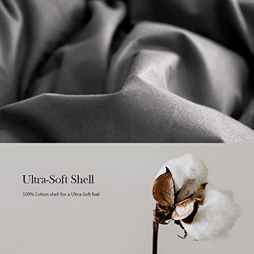 KRT Luxurious Goose Feathers Down Comforter - Dark Grey Thickened Heavyweight - Brand New