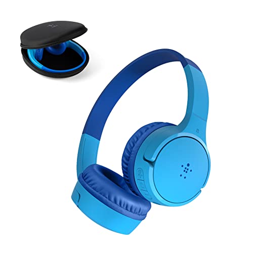 Belkin SoundForm Mini wireless bluetooth kids headphones, 30H battery - blue - Brand New