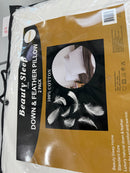 BEAUTY SLEEP HOME DOWN & FEATHER PILLOW 2 PACK STANDARD SIZE - WHITE - Brand New