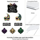 Mardi Gras - Yard Sign & Outdoor Lawn Decorations - Masquerade Party Yard Signs - Brand New