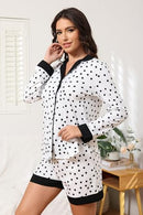 FKEEP BUTTON DOWN PAJAMAS SET WOMEN TWO-PIECE SATIN SILK SLEEVES SHORTS - XL - Brand New