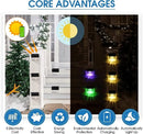 MITOPDEAL 6 PACK LED SOLAR DECK LIGHTS WATERPROOF WARM WHITE/COLOR CHANGING - Like New