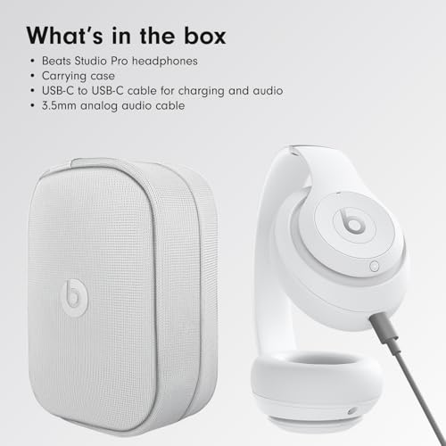 Beats Studio Pro Wireless Over Ear Bluetooth Headphones MC2P4LL/A Matte White - Brand New