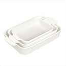 Glad Baking Dish Set, 3pc, Rectangular Stoneware Oven and Microwave Safe - Brand New
