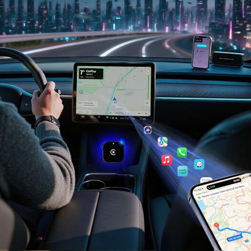 YIZRO WIRELESS CARPLAY ADAPTER IPHONE ＆ANDROID SMALL SIZE - BLACK - Like New