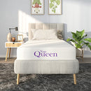 NAPQUEEN TWIN XL MATTRESS 6 CHARCOAL MEMORY FOAM MATTRESS BREATHABLE - WHITE - Like New