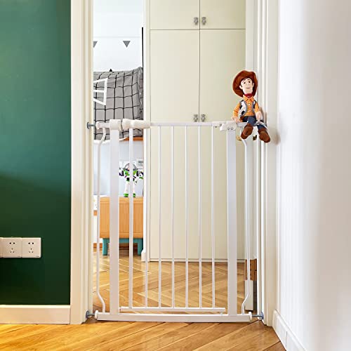 BALANCEFROM EASY WALK-THRU SAFETY GATE DOORWAY STAIRWAY 36"W X 30"H - WHITE - Like New