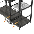 Ecoprsio Bakers Rack Utility Microwave Stands Storage Spice 4-Tier+3-Tier - Oak - Like New