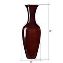 VILLACERA Handcrafted 28” Tall Brown Bamboo Vase,636311NLB - Brand New