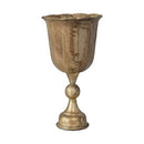 Creative Co-Op Metal Footed Planter, Antique Brass Finish - Brand New