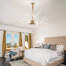 RinkBik Acrylic Antler Chandelier Ceiling Light Fixtures, Clear Resin - Brand New
