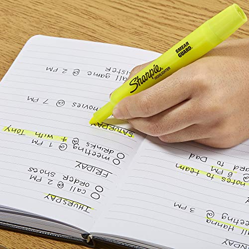 Sharpie Tank Style Chisel Tip Highlighters Fluorescent Yellow, 24 Count - Brand New