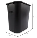 RUBBERMAID COMMERCIAL PRODUCTS RESIN WASTEBASKET 7-GALLON/28-QUART, FG295600BLA - Like New
