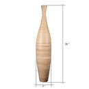 VILLACERA Handcrafted 35” Tall Bamboo Vase, (536770ZAB) B09FN83DXX - Black - Brand New