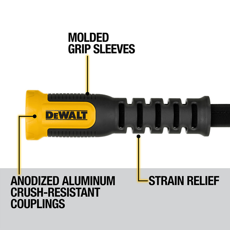 DEWALT HEAVY-DUTY PROFESSIONAL GRADE FABRIC HOSE 100FT - BLACK - Like New