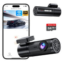 KEYROO 2.5K DASH CAM FRONT, 64GB CARD, WIFI APP - BLACK - Like New