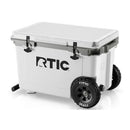 RTIC 52 QUART ULTRA-LIGHT WHEELED HARD COOLER - WHITE/GRAY - Like New