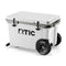 RTIC 52 QUART ULTRA-LIGHT WHEELED HARD COOLER - WHITE/GRAY - Like New