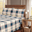 Kathy Ireland 4-Piece, Signature Plaid 100% Turkish Cotton Flannel, Queen - Brand New
