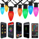 GEMECE SMART C9 CHRISTMAS OUTDOOR LIGHTS 99FT 150 LEDS RGB STRING LIGHTS - Like New