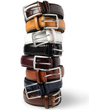 CARLO FELLINI BELTS FOR MEN HAND MADE 100% COW LEATHER BELT MEN 34/36 - TAN - Brand New