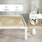 NV0BFW03-F Novilla 14 Inch Full Bed Frame Metal Bed Frame with Storage - White - Like New