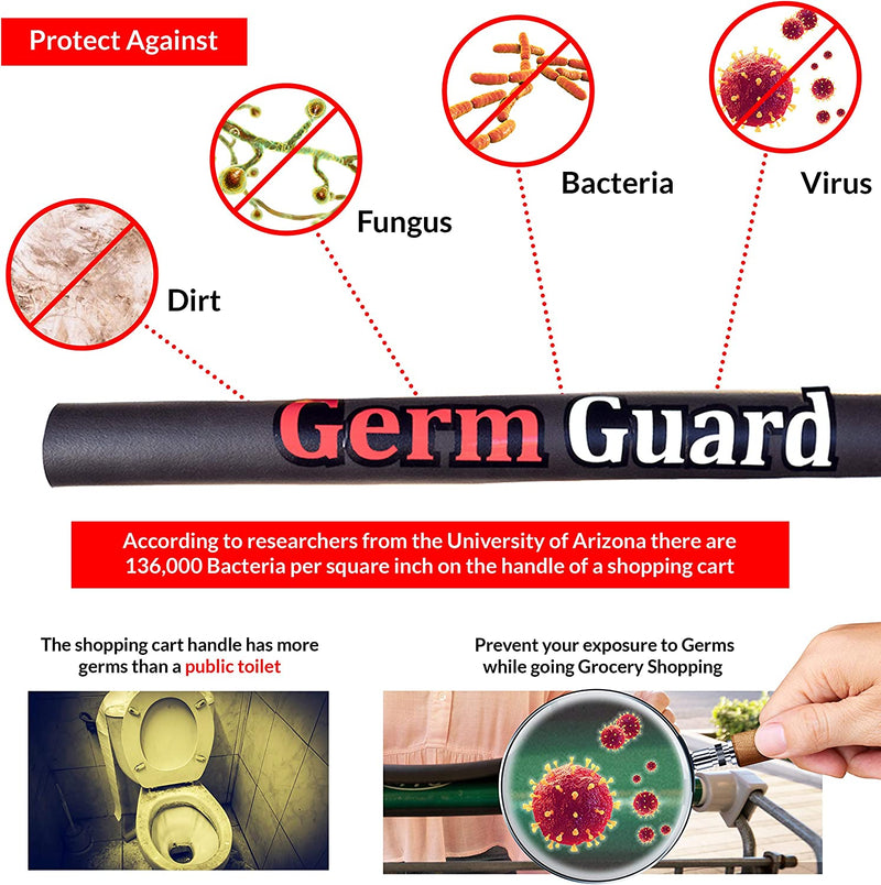 Germ Guard Contactless Supermarket Shopping Cart Handle Cover - 3 Pack New