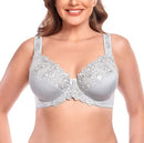 TELIMUSSTO SEXY LACE EMBROIDERED BRAS FULL PLUS SIZE - SIZE: WOMEN 42H - GRAY - Like New