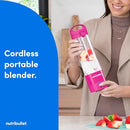 NUTRI BULLET PORTABLE BLENDER CORDLESS 20OZ VESSEL PERSONAL BLENDER PINK - Like New