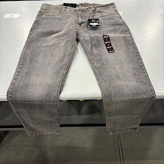 BLU ROCK MEN'S FLEX STRETCH SLIM FIT STRAIGHT JEANS - SIZE: 34X31 - DARK GRAY - Brand New