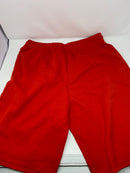 BLU ROCK MEN'S TECH FLEECE JOGGER SWEAT LOUNGE SHORTS - SIZE: L - RED - Like New