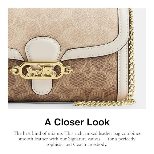 CBQ55-NEW COACH JADE CHAIN CROSSBODY, TAN/SAND/CHALK - TAN - Brand New