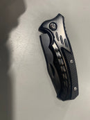 GENERIC FOLDING POCKET KNIFE 6.2 IN LENGTH - BLACK - Like New