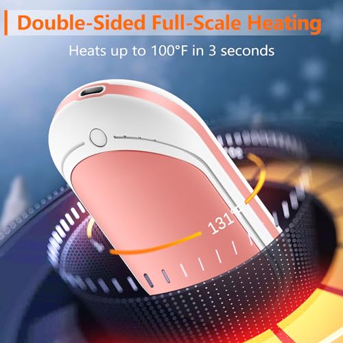 BESKAR RECHARGEABLE HAND WARMER 5200MAH ELECTRIC HAND HEATER ZLS-118S - CORAL - Like New